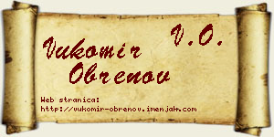 Vukomir Obrenov vizit kartica